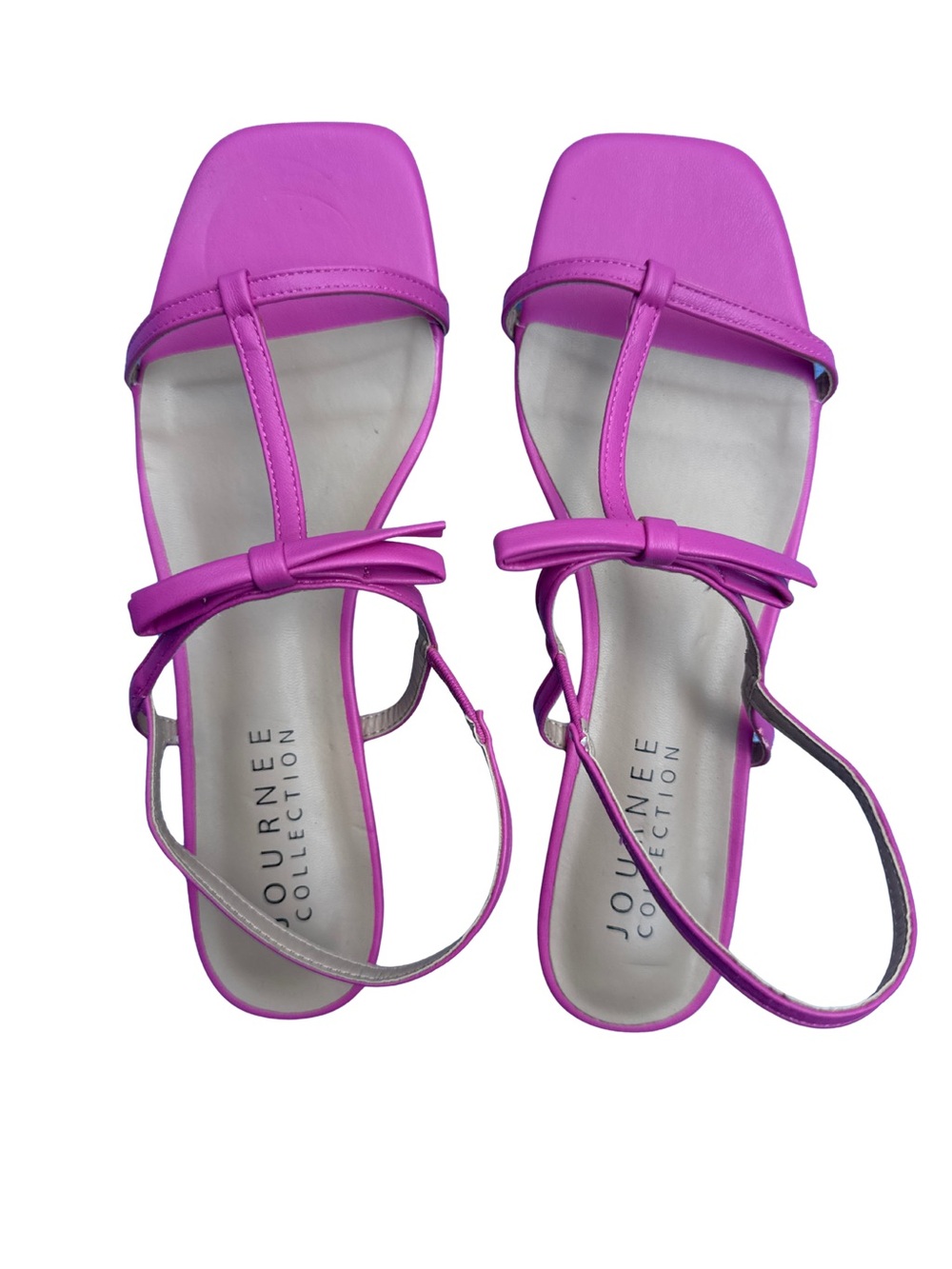 Journee Collection Pink Bow Strappy Sandals | Size 8.5